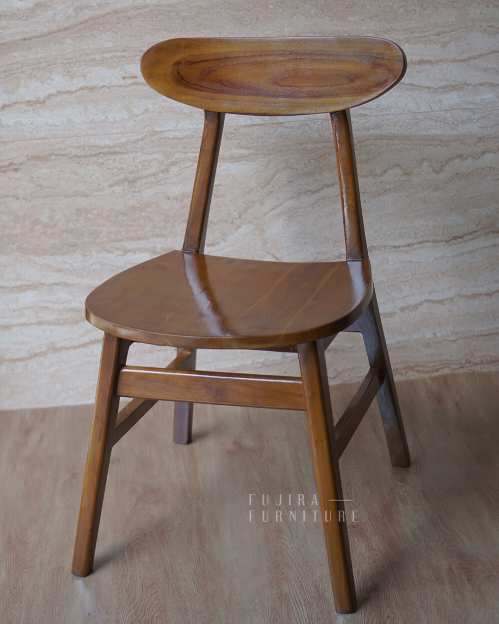 Kursi Kayu Ropan Simple Kayu Jati Gaya Scandinavian – cocok untuk ruang tamu dan teras - Image 2
