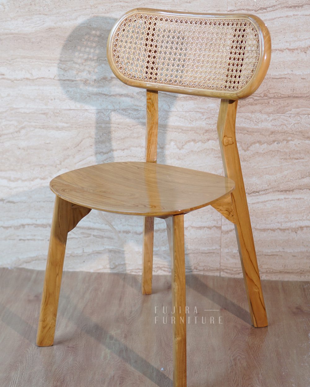 Kursi Kayu Ropan Kacang Kayu Jati Gaya Modern - Image 3