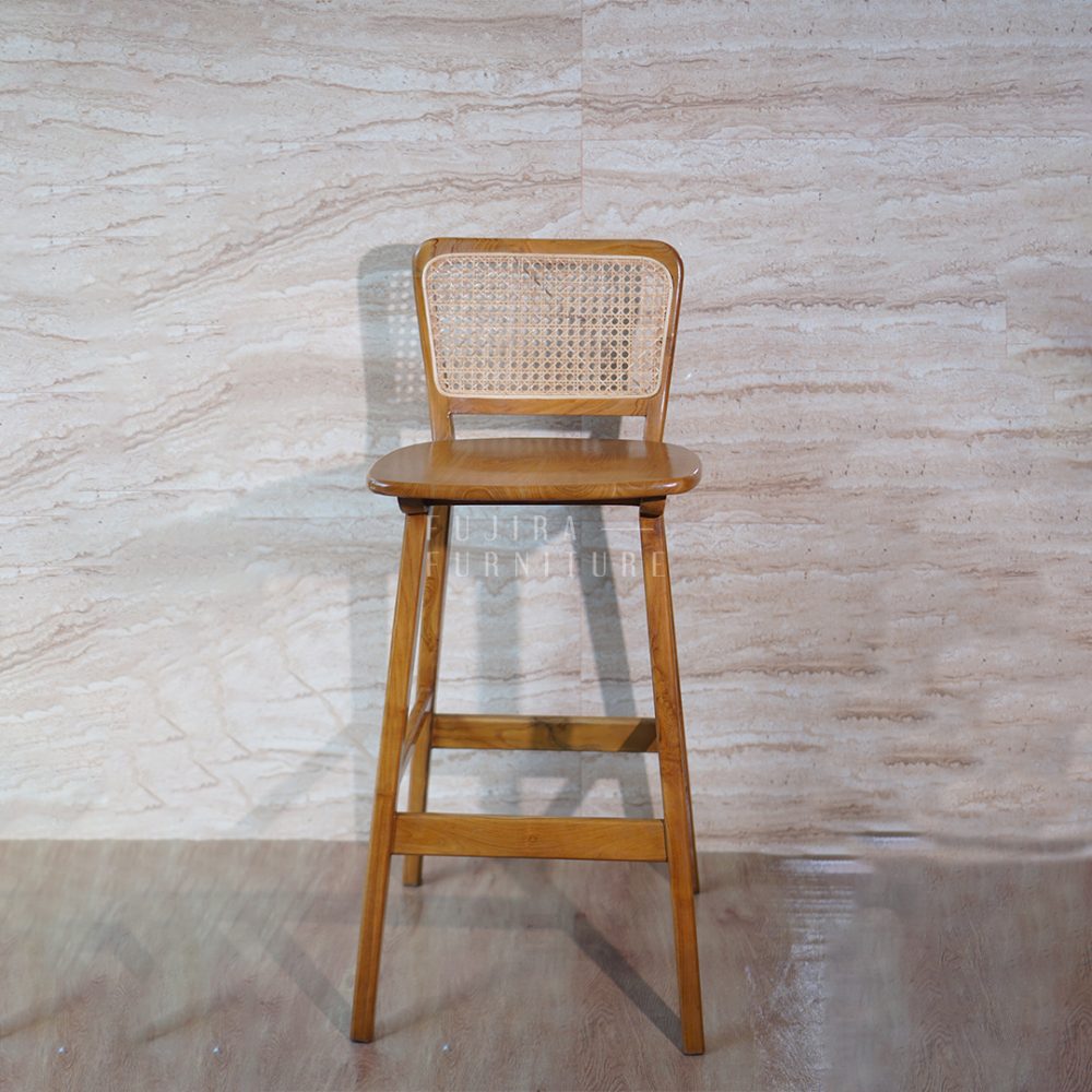 kursi bar cafe kursi bar rotan kursi bar minimalis retro jati solid