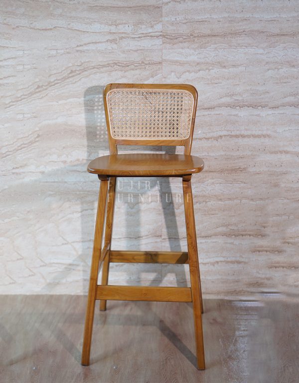 kursi bar cafe kursi bar rotan kursi bar minimalis retro jati solid