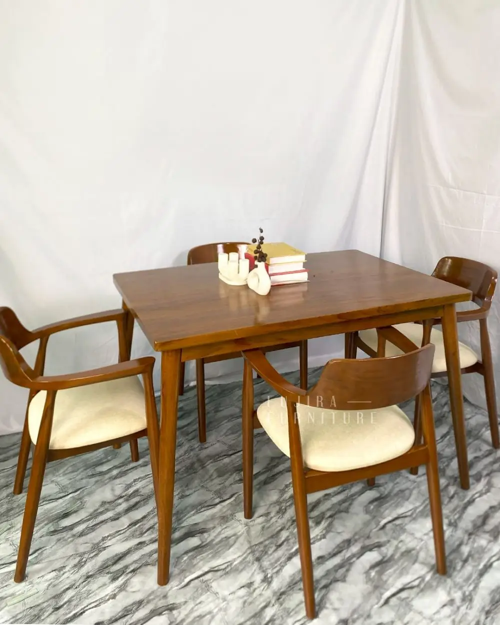 Set Meja Makan Herosima Meja makan Cafe Meja Makan Minimalis - Image 3