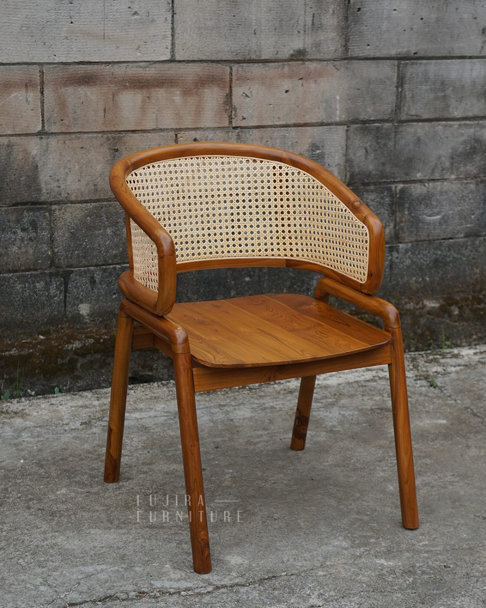 Meja teras kombinasi rotan meja ruang tamu minimalis kayu jati Minimalis - Image 4