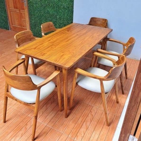 Set Meja Makan Heroshima 6 kursi Set Meja makan Cafe Meja Makan Minimalis