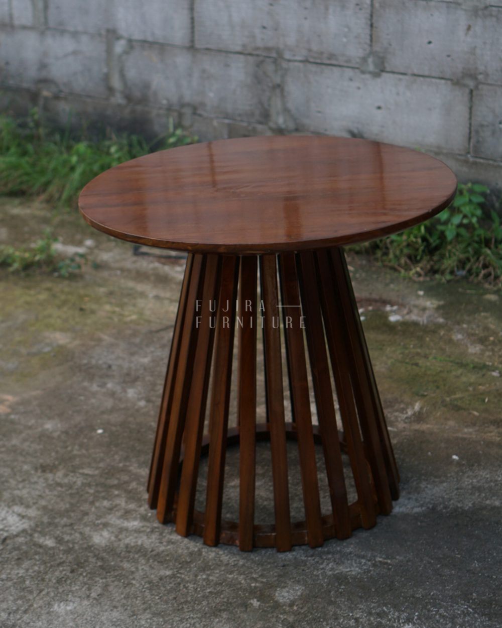 Meja Kopi Bundar Kayu Jati minimalis - Image 2