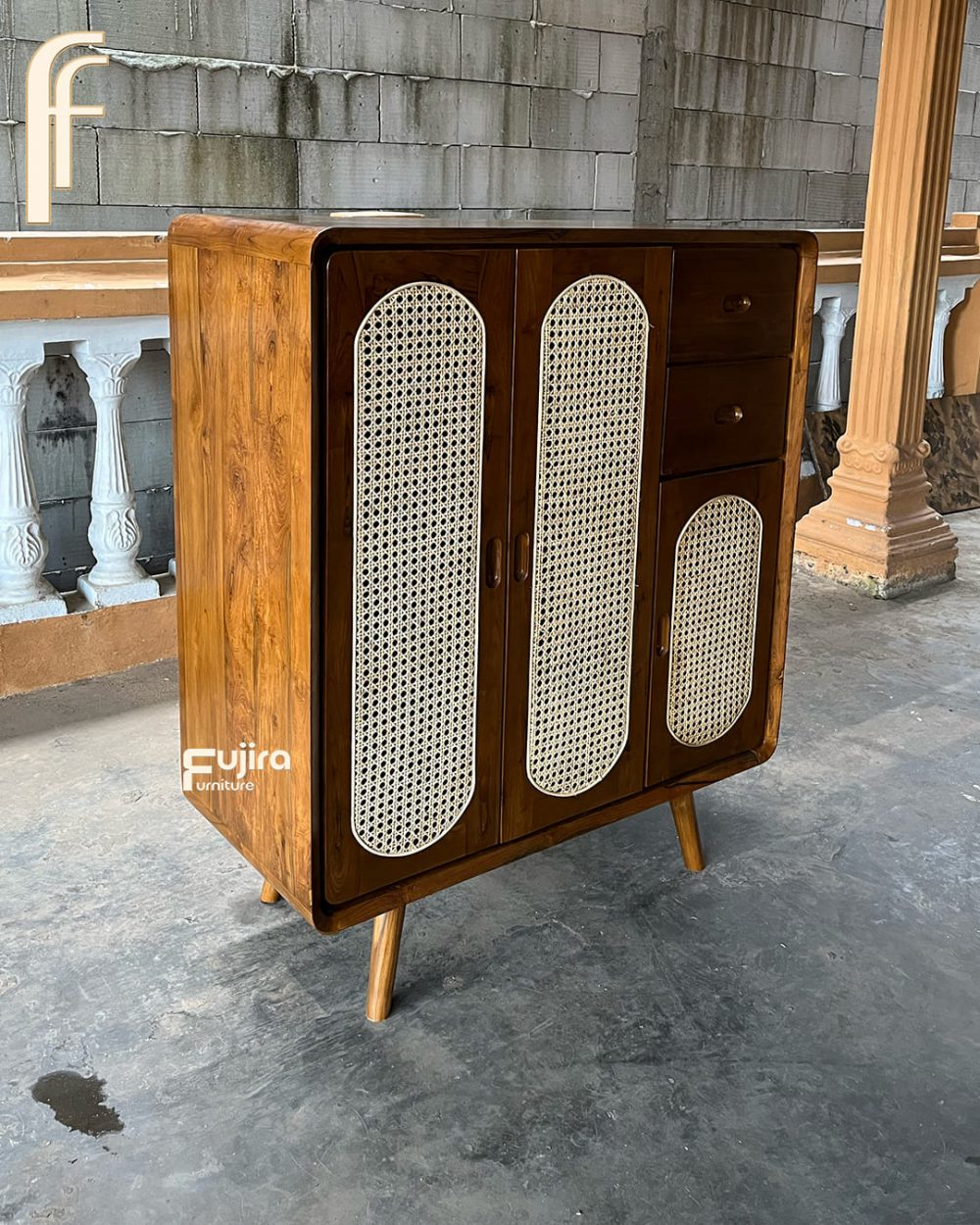 bufet Cabinet rotan bufet Rotan Minimalis Jati minimalis - Image 2
