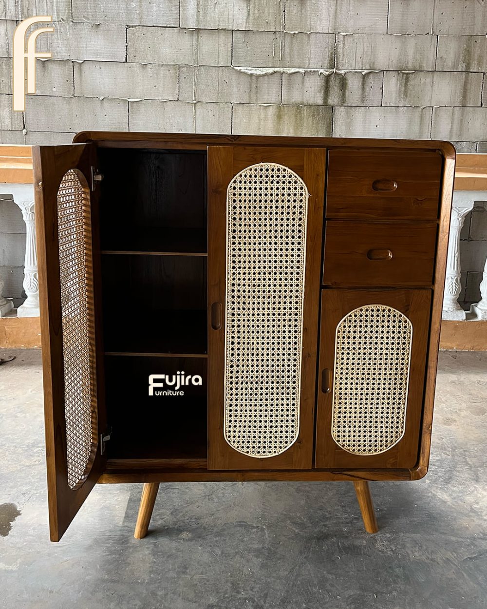 bufet Cabinet rotan bufet Rotan Minimalis Jati minimalis - Image 4