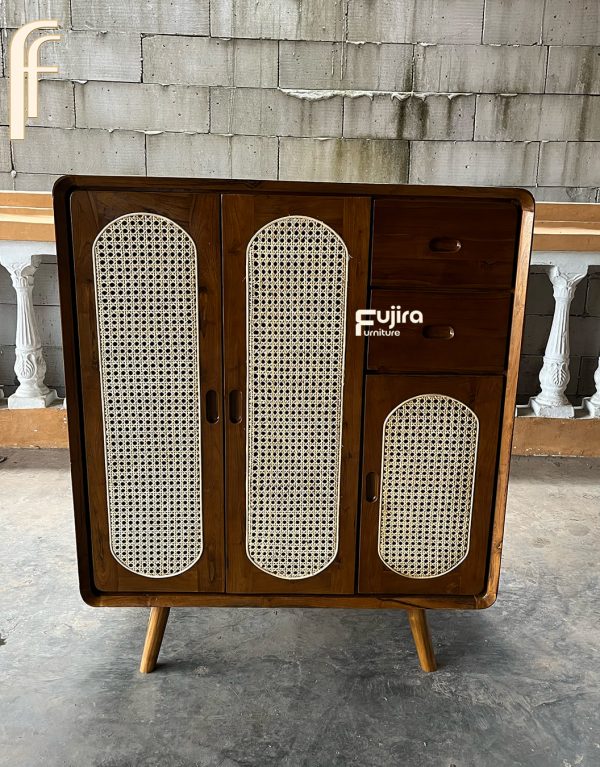 bufet Cabinet rotan bufet Rotan Minimalis Jati minimalis