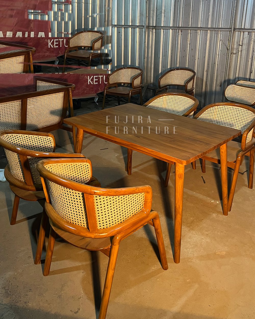 Rekomendasi Meja makan Cafe aesthetic kayu jati - Image 6
