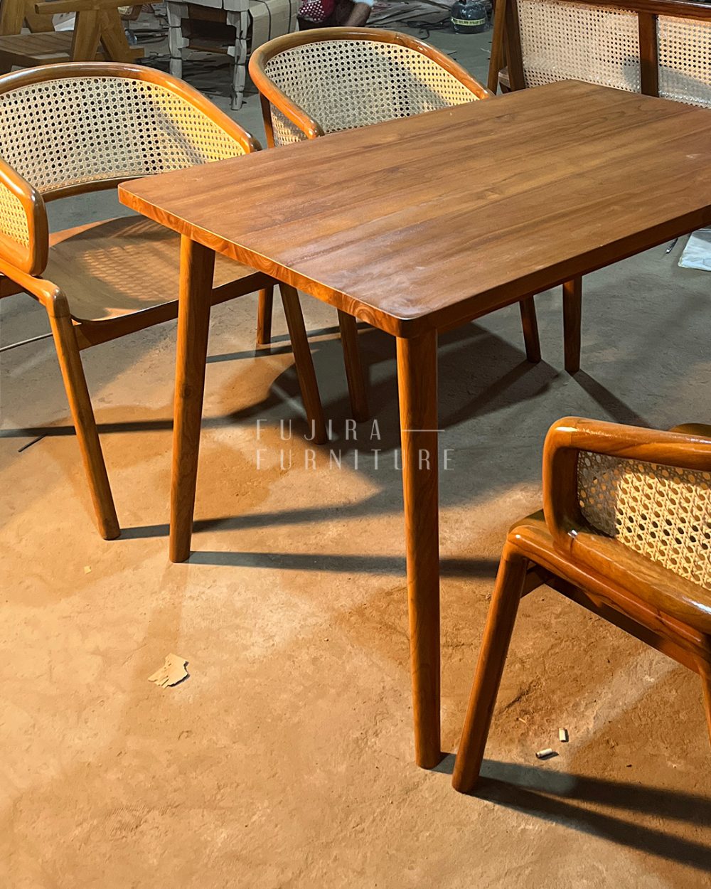 Rekomendasi Meja makan Cafe aesthetic kayu jati - Image 5